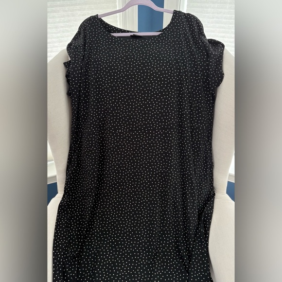 J. Jill Black Polka Dot A-Line Dress With Pockets. Size XL - Picture 1 of 5